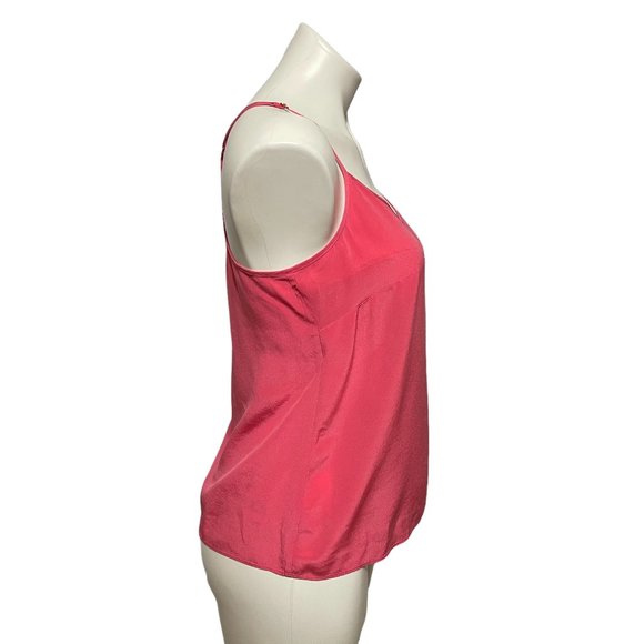 Lilly Pulizer Small Pink Racerback Spaghetti Strap V Neck Silk Tank - Picture 3 of 7